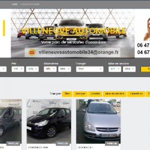 Site wordpress pour la vente d'automobiles