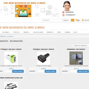Boutique en ligne, avec peel shopping, de bazard
