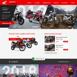 Étude graphique pour les concessionnaires Honda moto