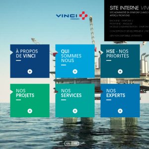 Vinci Oil & Gaz - aperçu front-end
