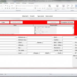 Application Excel de gestion des baux immobiliers