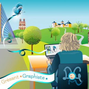 Bannière Dominique Grésant Graphiste