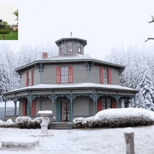 Matte painting "L'hiver"