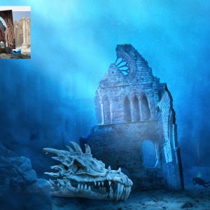 Matte painting "Sous l'eau"