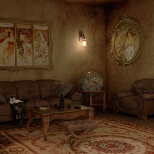 salon ancien 3d