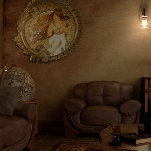salon ancien vue 2 3d