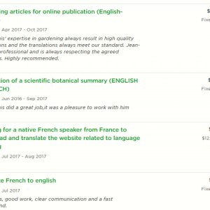 Commentaires sur Upwork