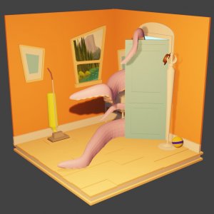 Salle avec des tentacules