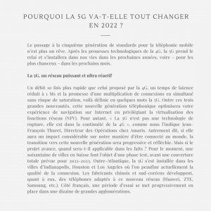 Pourquoi la 5G va-t-elle tout changer en 2022 ?