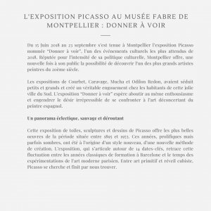 Picasso : donner à Voir
