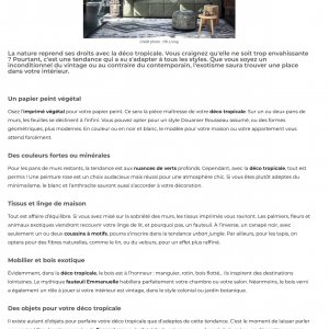 Article : déco tropicale