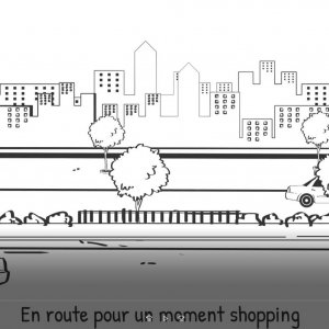 Création en noir et blanc