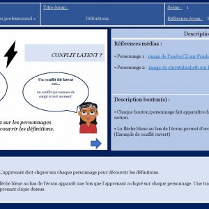Extrait de storyboard #elearning