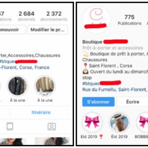 Transformation en 1 mois compte Instagram boutique de vêtement