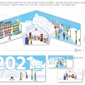 Carte de Voeux 2021 Pôle emploi Grand Est