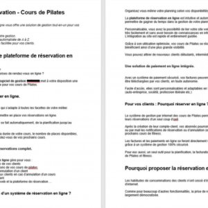 Logiciel de réservation pour cours de sport