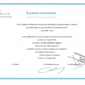 Titre de lecteur-correcteur