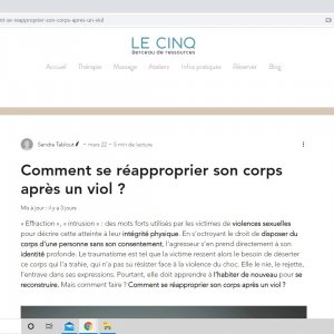 Redaction article pour le site Espacelecinq.com