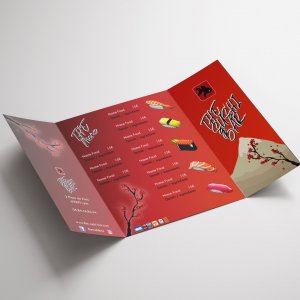 Menu Restaurant Japonais / Projet Personnel