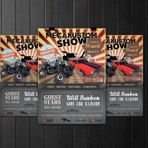 Réalisation d'une affiche pour le festival MecaKustom Show