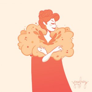 Madame feuilles d'Automne