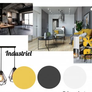 Planche d'ambiance pour décoration d'appartement