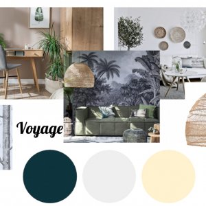 Planche d'ambiance pour décoration d'appartement