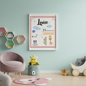 Demande du Client : Affiche de Naissance à personnaliser