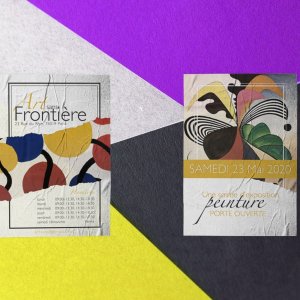 Affiche de promotion d'exposition d'art