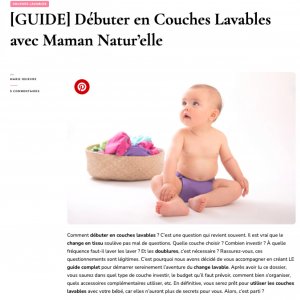 Article de blog (Guide) : Débuter en couches lavables