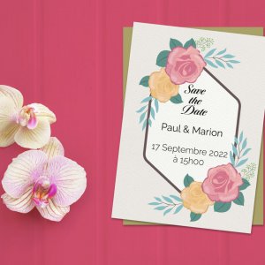 Réalisation de faire-parts pour un mariage