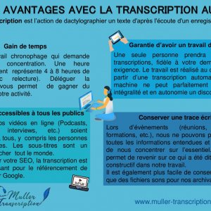 Avantages de la transcription