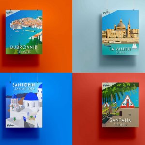 Réalisation Affiche sur le thème des voyages