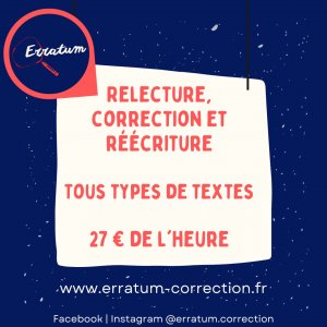 Tarif correction et réécriture