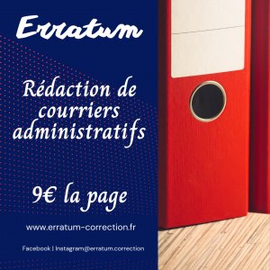 Tarif rédaction de courriers administratifs