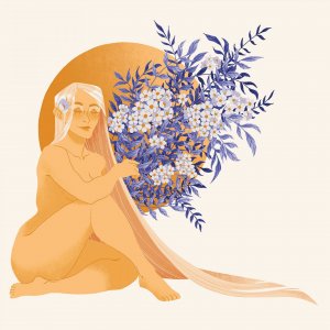 Muse aux fleurs