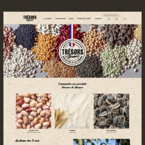 Site E-commerce Tresors de Beauce