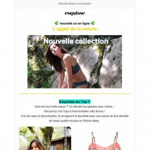 Newsletter Esquisse lingerie