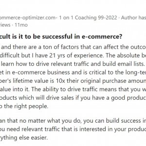 "How difficult is it to be successful in e-commerce?"