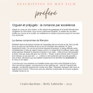 Description de mon film préféré