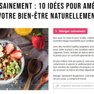 Vivre sainement