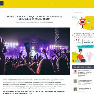 Safer : une Appli Contre les Violences Sexuelles en Festival