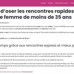 Faire un speed dating : 7 attraits pour les femmes de 25-35 ans