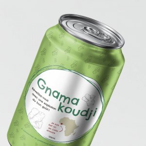 Identité visuelle pour des étiquettes de boissons.