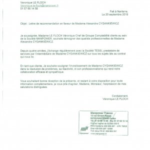 Lettre de recommandation 3