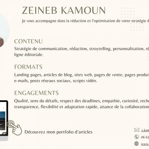Présentation de services copywriting