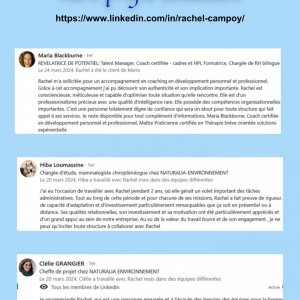Recommandations Linkedin Rachel CAMPOY page 1