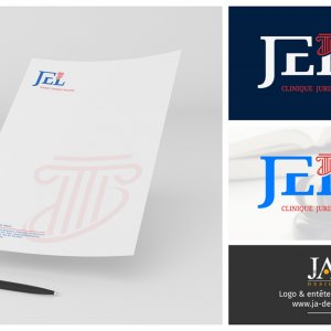 Création logo JEL cabinet juridique par JA Design