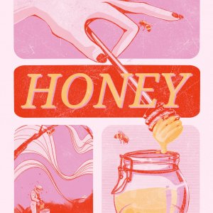 Affiche rétro "Honey"