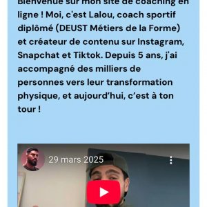 Site de coaching sportif